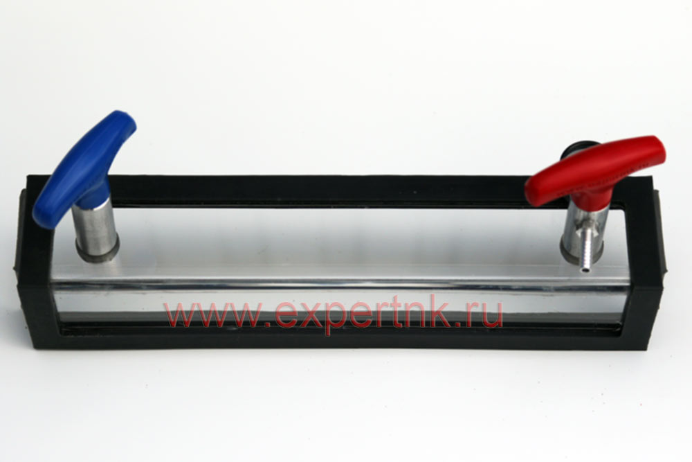 Рамка вакуумная угловая (внешний угол) с вакуумметром и ручками-клапанами (65х65х400 мм)