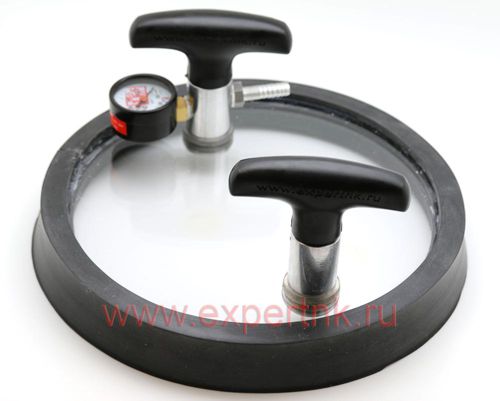 Рамка вакуумная плоская круглая с вакуумметром