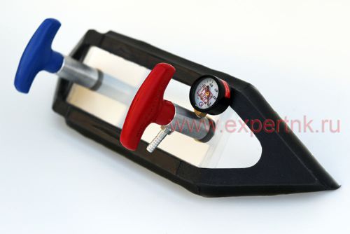 Рамка вакуумная угловая (внутренний угол) с вакуумметром и ручками-клапанами (80х380 мм)